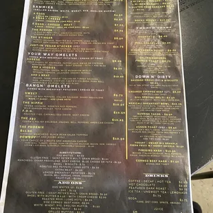 Menu as of 9-25-21