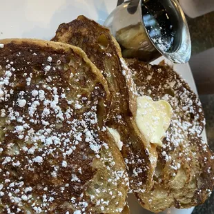 French toast (vanilla drizzle was on the side, requested) but it was so good she asked for extra to go with her leftovers.