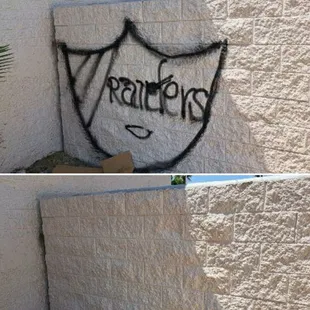 Graffiti cleanup services.