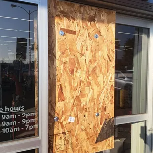 Emergency board up service available through Your Neighborhood Handyman.