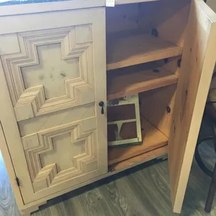 Custom made pine cabinets - 2 available