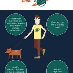 Look for these posters around town!  They explain why cage free dog daycare is so important.  :)