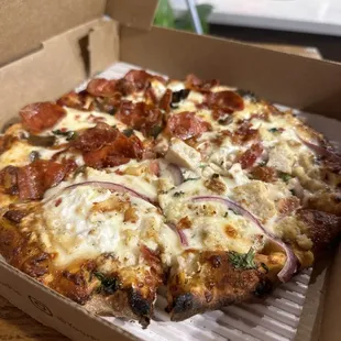 a pizza in a box
