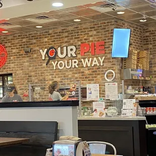 Front counter and oven