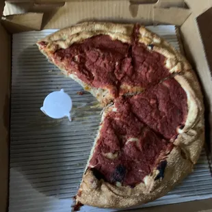 Inedible pizza due to being way too salty