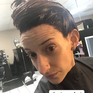 Me literally worried that my hair may be black after this and not vibrant red. I've been dying my hair red for 15 years now!