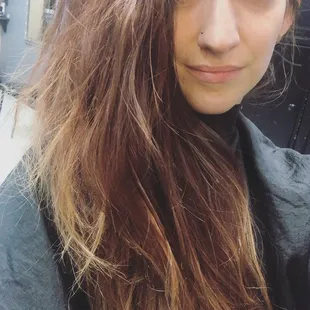 How my hair began at my first appointment