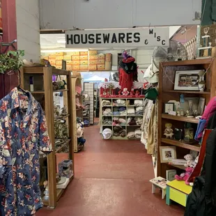 Entrance to houseware area left rear of the store.