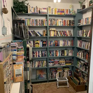 VHS, DVD&apos;s, Blue Ray, audio books, vinyl records.