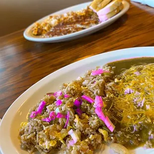 Huevos Rancheros with the fried Rice