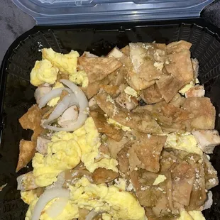 DRY AF Chilaquiles and Eggs
