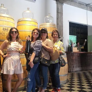 Wine tasting with the ladies at Bodegas de Santo Tomàs Cheers!