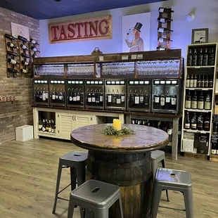 the tasting area