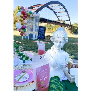 Balloon backdrops available with your picnic