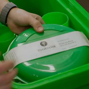 Youtopia makes healthy eating easy.  Your meals are delivered lidded, labeled, and ready for you when you want them.