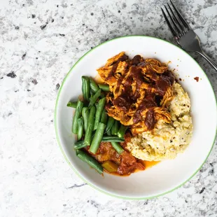 BBQ Pork and Creamy Polenta - Amazing!  This is the answer to - What's for dinner?