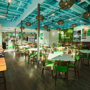 Plenty of seats, positive atmosphere.