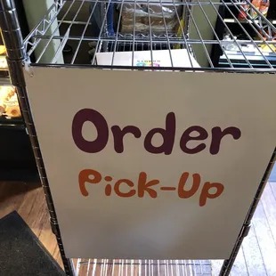 Nice clearly marked pick up shelves