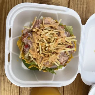 Canastas de platano-Mariscos mixtos