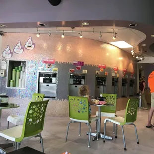 18 varieties of flavors.   Sorbet &amp; yogurt.