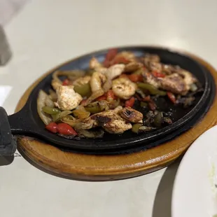 Chicken and Shrimp fajitas