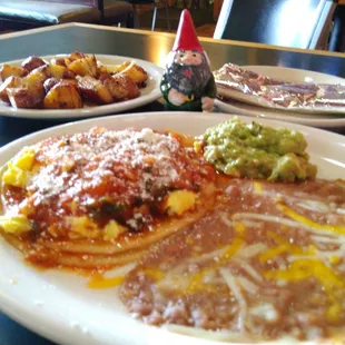 a plate of mexican food