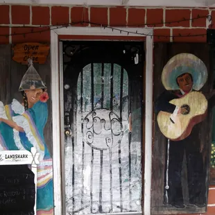 Art work at the front entrance door.