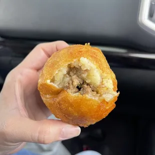 Papa relleno stuffed with ground beef