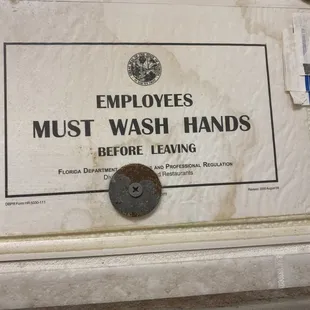 employees must wash hands before leaving