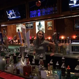 Niya the bartender with aqua hair!  ...for now.