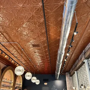 The ceiling and two of the walls