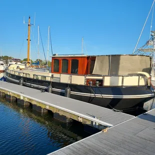 Beautiful yacht in harbor