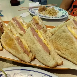 Delicious Spam egg sandwich