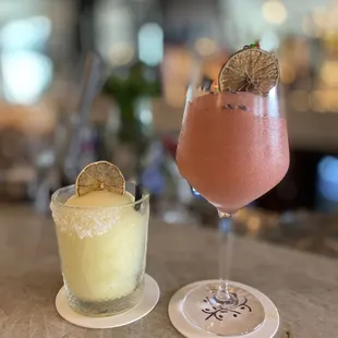 Lavender froze and frozen passion fruit Paloma