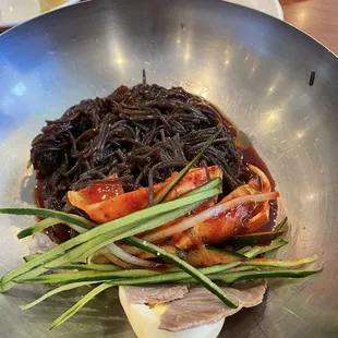 Black Noodle With Spicy Sauce
