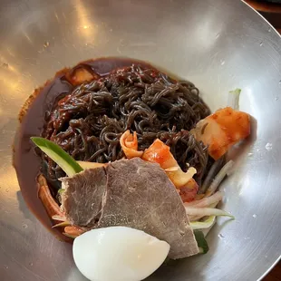 Black Noodle With Spicy Sauce