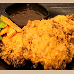 Vegetable Egg Foo Young with homemade gravy