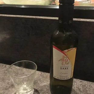 Lychee flavored Sake.
