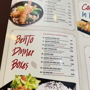 menu, sushi and sashimi
