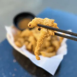 D4. 愚家招牌家乡酥肉 Hometown Crispy Pork | $13.98 (See that brown dot? Beware of biting into the numbing Sichuan peppercorns!)