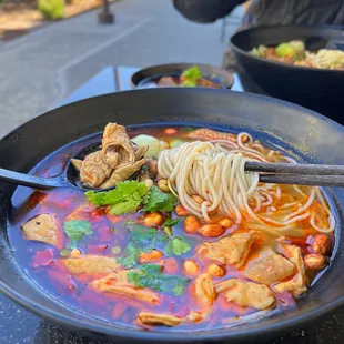 B3. 招牌紅燒肥腸米線 Signature Braised Pork Intestine Rice Noodles | $15.98 (Spicy!)