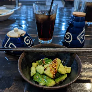 Cucumber with garlic