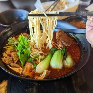 Signature beef and pork intestine noodles