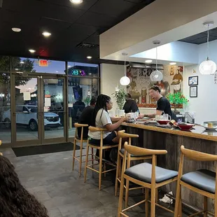 Entrance view (opposite view of minimal seating pic) there is a 6-Top seating in that far corner as well..