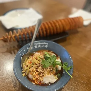 S7. Spicy Oil Wonton Potato Tower