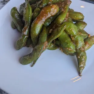Spicy Garlic Edamame