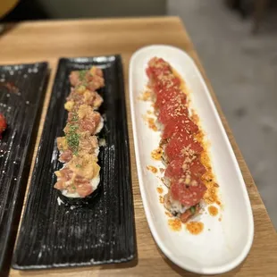 Tropical tuna (left) Hawaiian (right)