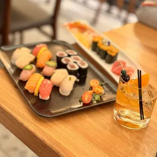 sashimi, sushi, sushi and sashimi, food