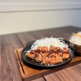 a plate of food on a table