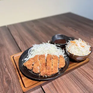 a plate of food on a table